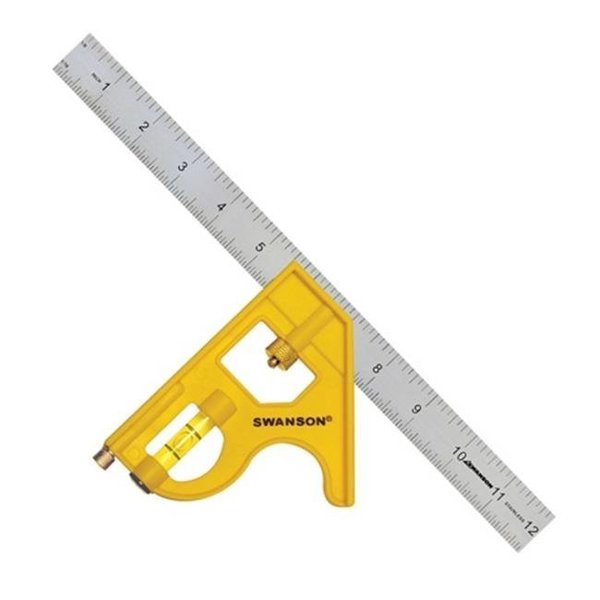 Swanson Swanson TC131 Speedlite Combination Square; Yellow; 12 in. TC131